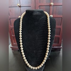 Cream Faux Pearl Necklace